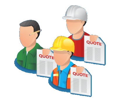 Tradesmen holding a quote