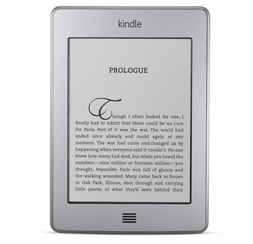 Kindle Touch e-reader: frontal view