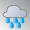 Heavy rain. Mostly cloudy. Mild.