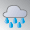 Rain early. Mostly cloudy. Mild.