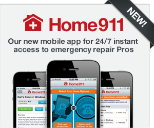 Home911, our new mobile app for 24/7 instant access to emergency repair pros.