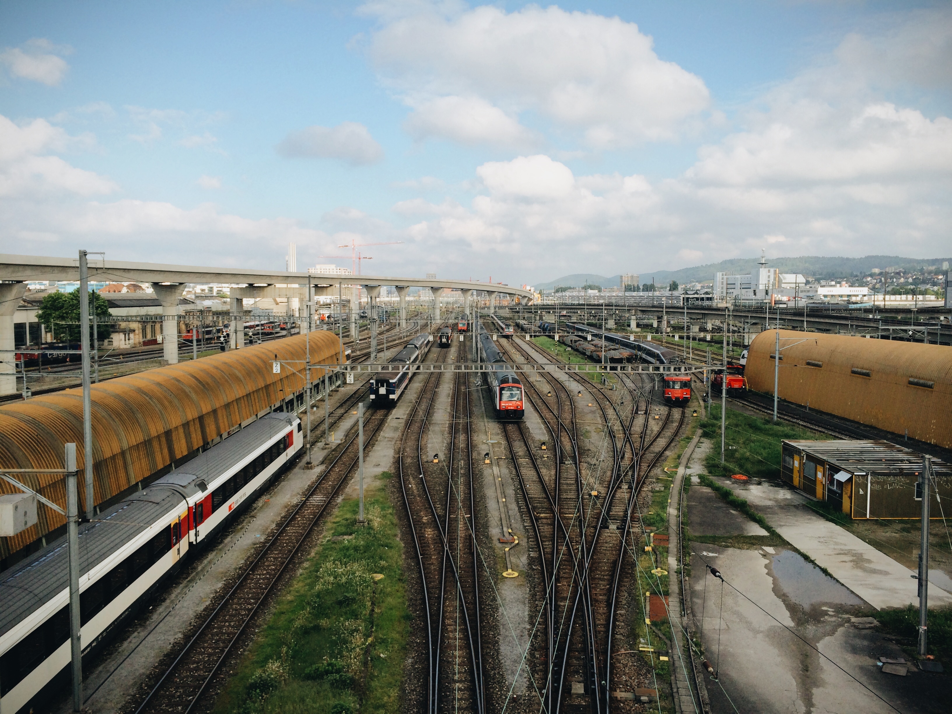 Trains from everywhere, trains to everywhere. At rail yards in Europe – like this one in Zurich, Switzerland – the entire continent is easily accessible.