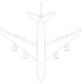 Drawing of wire-frame airplane. Top view. Vector Illustration, иллюстрация № 7170578 (c) Кирилл Черезов / Фотобанк Лори