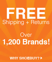 ShoeBuy features free shipping, free returns, and over 1,200 brands!