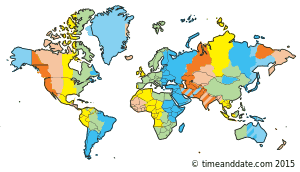 Time zone map