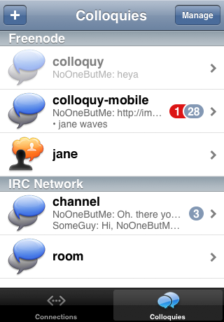 Mobile Colloquy for iPhone, iPad and iPod touch. Stay Connected.