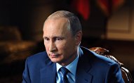 Президент РФ В.Путин дал интервью американскому журналисту для телеканалов CBS и PBS