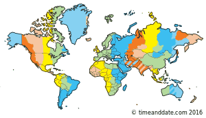 Time zone map