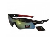 Australia Wholesale Oakley Radar Sunglasses matte black-red frames yellow-blue Iridium