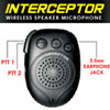 Interceptor Wireless Speaker Mic: Pair 2 Radios or Radio & Cellphone