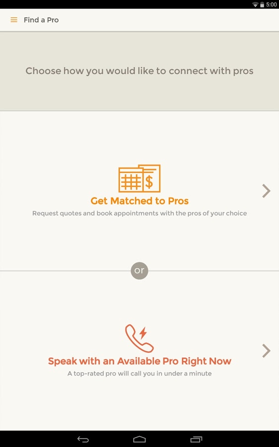    HomeAdvisor Home Contractors- screenshot  