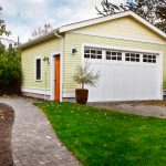 Garage door for detached garage