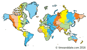 Time zone map