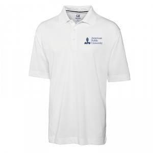 APU Men's Cutter & Buck DryTec Polo (White)