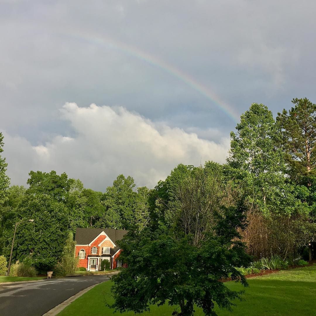 Early morning rainbow on my street. #moblog