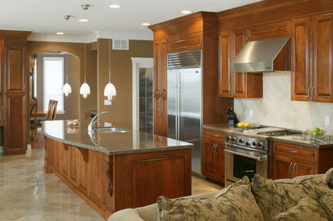 Transitional Kitchen with stainless steel appliances