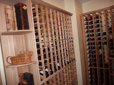Traditional Wine Cellar with corner shelf