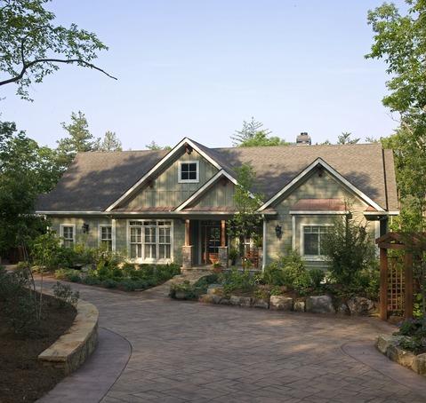 Traditional Home Exterior with multi light windows