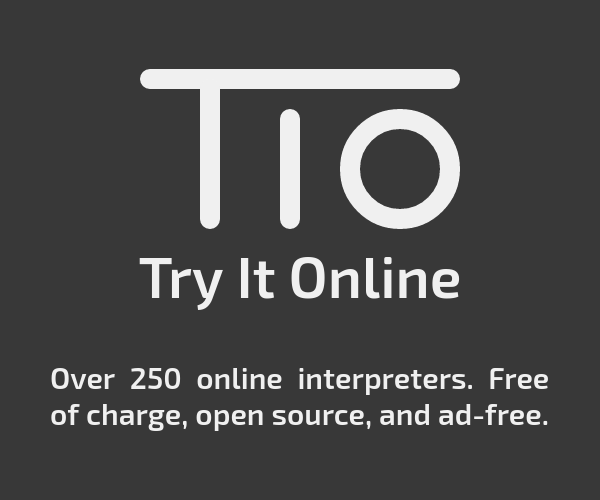 Over 200 online interpreters. Free of charge, open source, and ad-free.