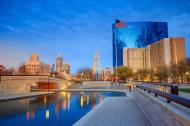 Skyline of downtown Indianapolis, Indiana, USA. 