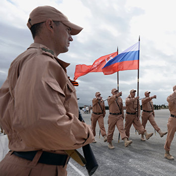 Российские военные на авиабазе "Хмеймим" в Сирии