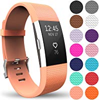 Yousave Accessories Replacement Strap for FitBit Charge 2, Silicone Sport Wristband for the FitBit Charge 2 - Available...