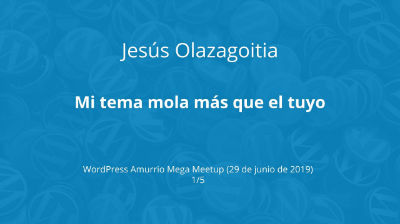 Jesus Olazagoitia: Mi tema mola más que el tuyo