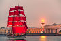 Купить «SAINT-PETERSBURG, RUSSIA - JUNE 24, 2016: Swedish brig “Tre Krunur” on rehearsal for the annual celebration school graduates Scarlet Sails in St. Petersburg», фото № 25753302, снято 24 июня 2016 г. (c) Галина Ермолаева / Фотобанк Лори