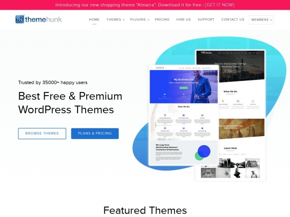 ThemeHunk homepage