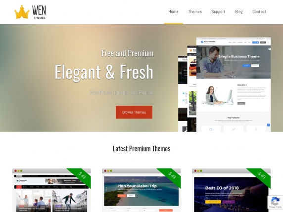 WEN Themes homepage