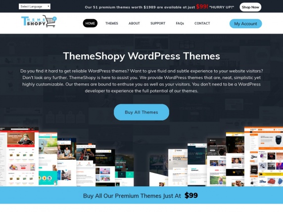 ThemeShopy homepage