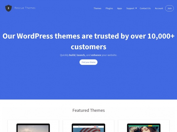 Web de Rescue Themes