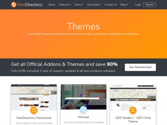 Web de GeoDirectory