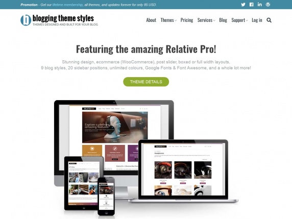 Web de Blogging Theme Styles