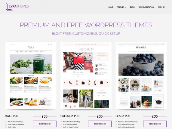 Web de LyraThemes