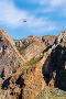 Купить «Helicopter flying over a mountain valley. Chulyshman Gorge, Ulagansky District, Altai Republic, Russia», фото № 33448250, снято 19 сентября 2019 г. (c) Вадим Орлов / Фотобанк Лори
