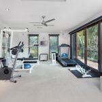 private home gym with equipment