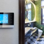 smart screen with smart home with modern bathroom