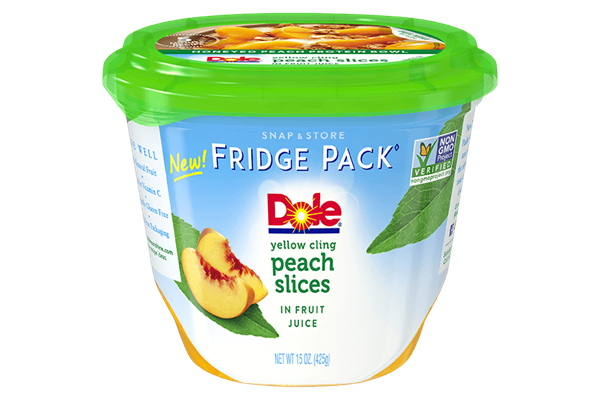 Image contains Dole Fridge Pack Peach Slices