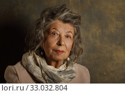 Купить «Portrait of an old woman», фото № 33032804, снято 2 февраля 2020 г. (c) Алексей Кузнецов / Фотобанк Лори