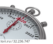 Купить «year calendar on stopwatch. Isolated 3D illustration», иллюстрация № 32236747 (c) Ильин Сергей / Фотобанк Лори