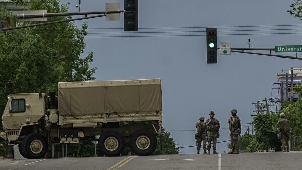 Военнослужащие национальной гвардии США в городе Сент-Пол