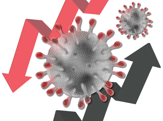 Promotion for Financial Times' Coronavirus Business Update newsletter explaining the Coronavirus' impact on the global financial markets