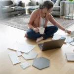 woman choosing the best flooring for her house