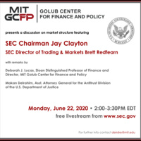 A discussion on market structure featuring  SEC Chairman Jay Clayton