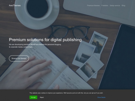 AwoThemes homepage
