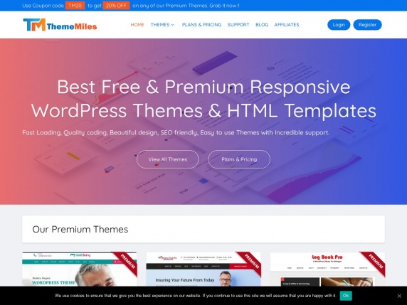 ThemeMiles homepage