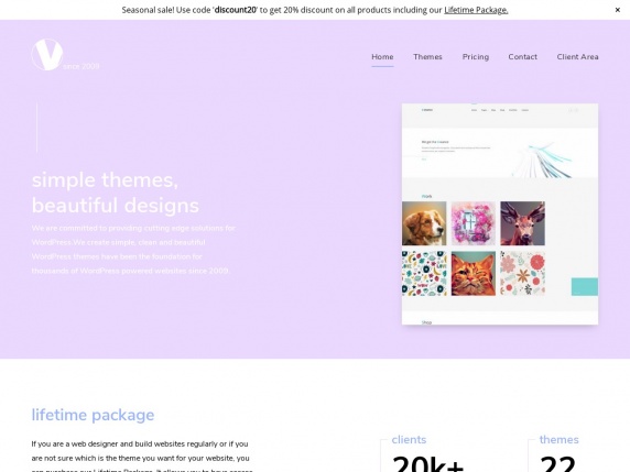 ViVA Themes homepage