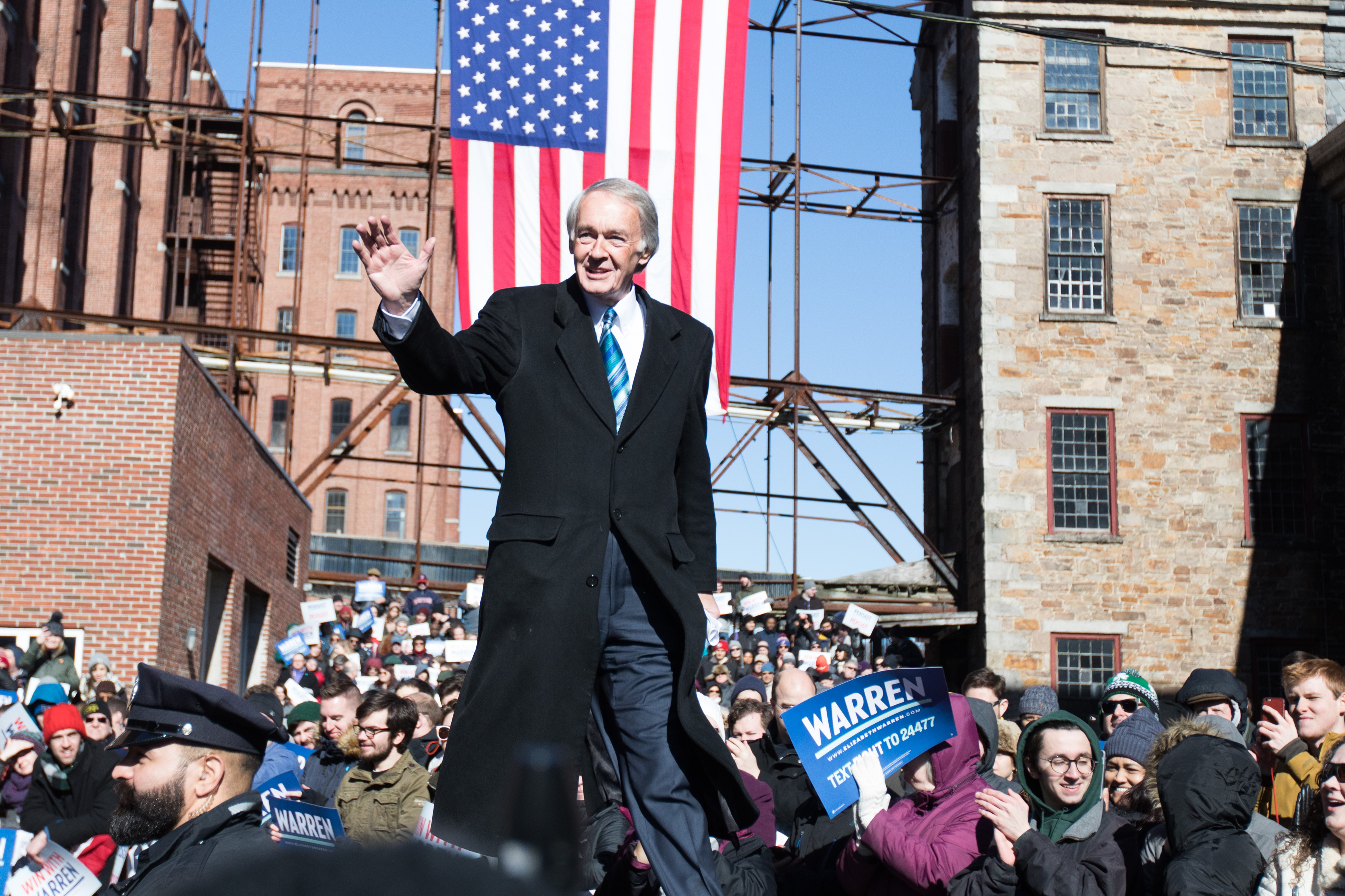 Sen. Elizabeth Warren (D-MA) Announces Presidential Bid In Lawrence, Massachusetts