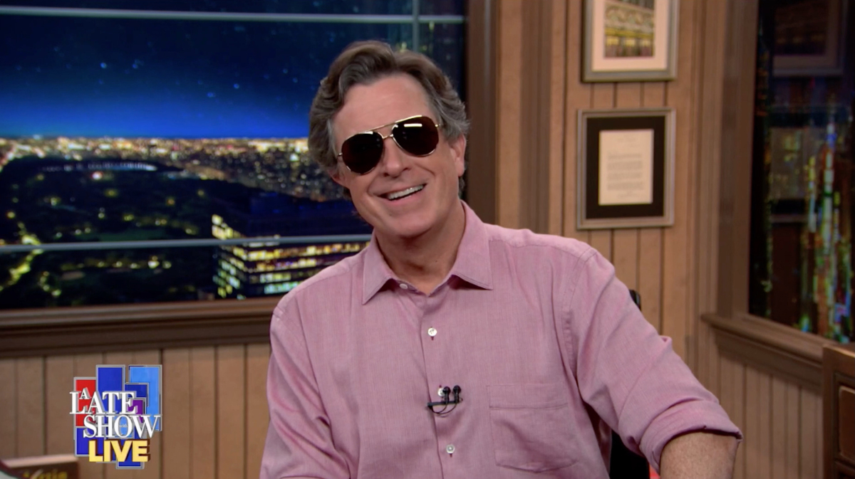 Stephen Colbert in sunglasses